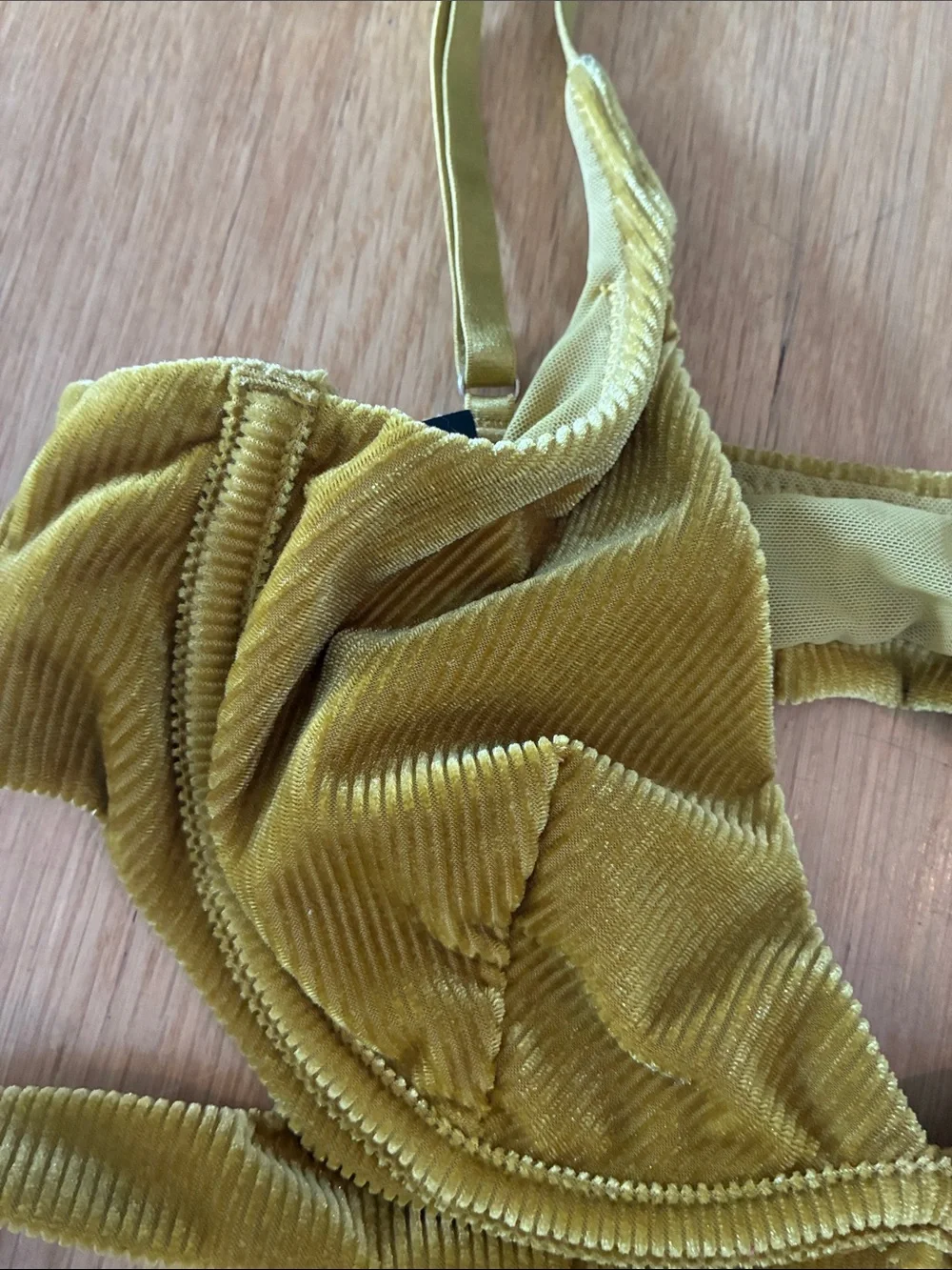 Urban Outfitters Out From Under Olive Velvet Underwire Bralette